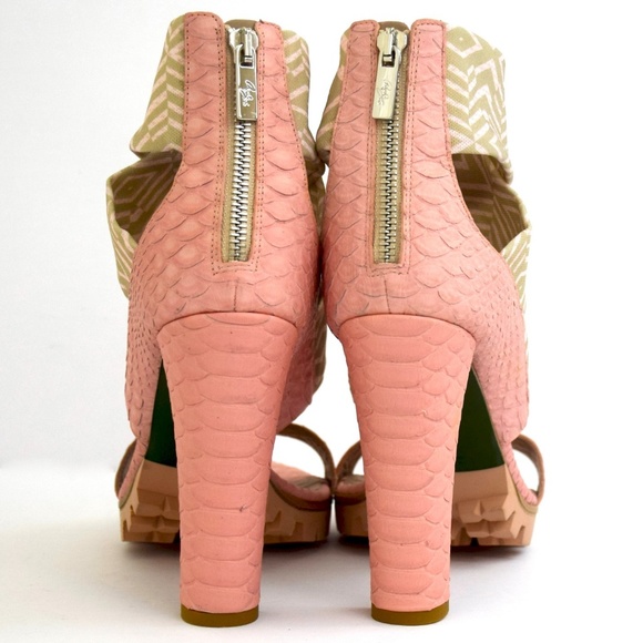 Donald J Pliner Heels 9 Sandals Ishia Leather Pink - Picture 6 of 7